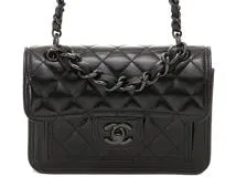 CHANEL　シャネル　マトラッセ 　AS4051　チェーンショルダー　ブラック　 ブラック金具 シャイニーカーフ 　【432】2148103799853