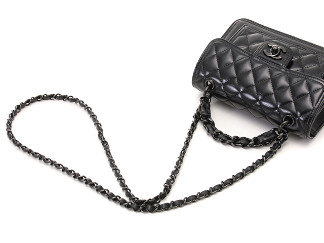 (シャネル)チェーンバッグ オールブラック 内蔵チップ AS4051 CHANEL シャネル マトラッセ AS4051 チェーンショルダー