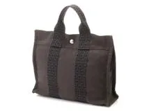 HERMES　エルメス　エールライントートPM　グレー　シルバー金具【430】2148103800542