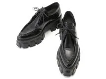 PRADA　プラダ　モノリスレザーシューズ　レディース36　ブラック　レザー　055-1E719M　2148103801211　【432】