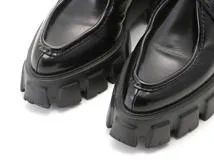 PRADA　プラダ　モノリスレザーシューズ　レディース36　ブラック　レザー　055-1E719M　2148103801211　【432】