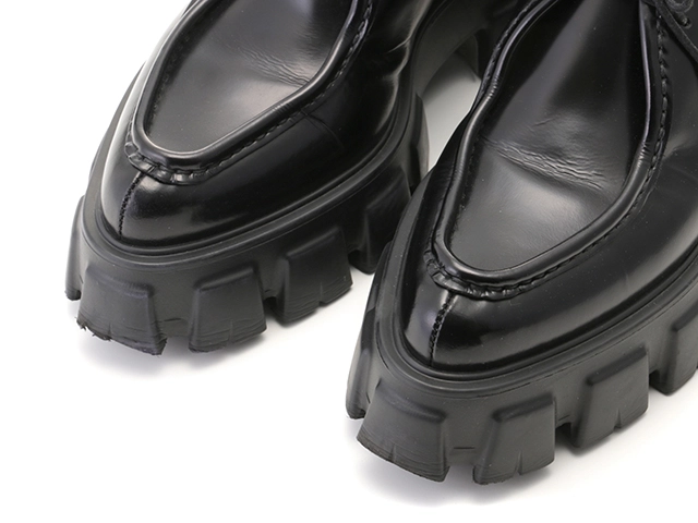 PRADA プラダ モノリスレザーシューズ レディース36 ブラック レザー 055-1E719M 2148103801211 【432】