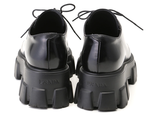 PRADA プラダ モノリスレザーシューズ レディース36 ブラック レザー 055-1E719M 2148103801211 【432】