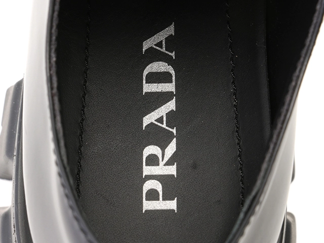 PRADA プラダ モノリスレザーシューズ レディース36 ブラック レザー 055-1E719M 2148103801211 【432】
