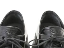 PRADA　プラダ　モノリスレザーシューズ　レディース36　ブラック　レザー　055-1E719M　2148103801211　【432】