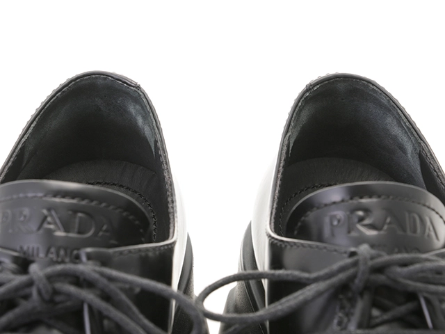 PRADA プラダ モノリスレザーシューズ レディース36 ブラック レザー 055-1E719M 2148103801211 【432】