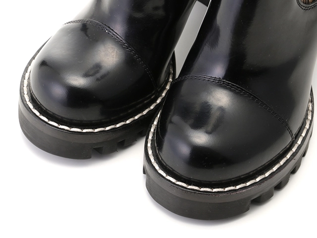 LOUIS VUITTON　ルイヴィトン　スタートレイル ナノモノグラムアンクルブーツ　レディース35ハーフ　ブラック/ブラウン　レザー　2148103801327　【432】