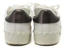 VALENTINO　ヴァレンティノ　VLTNロゴローカットスニーカー　メンズ40ハーフ　ホワイト/ブラック　レザー　TR830Y2　2148103801365　【432】