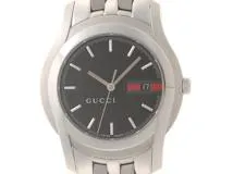 GUCCI グッチ Gクラス G針 5500XL SS ステンレススチール ブラック文字盤 クォーツ 【460】2148103802348