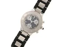 Cartier　カルティエ　マスト21・クロノスカフ　W10125U2　SS/ラバー　男性用クオーツ時計【473】