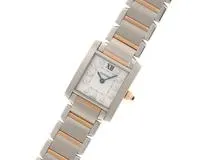 Cartier　カルティエ　時計　タンクフランセーズSM　WE110004　シルバー文字盤　ダイヤインデックス　PG/SS　クォーツ　レディース　M