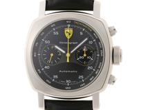 PANERAI パネライ　メンズ オートマチック　フェラーリ スクーデリア クロノグラフ FER00008 ブラック文字盤 SS/レザー【472】HK