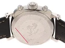 PANERAI パネライ　メンズ オートマチック　フェラーリ スクーデリア クロノグラフ FER00008 ブラック文字盤 SS/レザー【472】HK