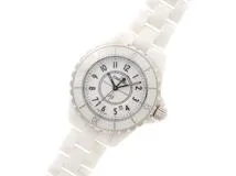 CHANEL　シャネル　J12　レディース時計　H0968　ホワイト文字盤　クォーツ【430】2148103803536