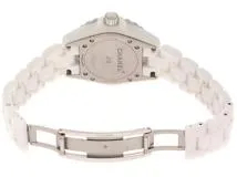 CHANEL　シャネル　J12　レディース時計　H0968　ホワイト文字盤　クォーツ【430】2148103803536