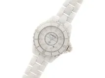 CHANEL　シャネル　J12　12Pダイヤモンド　H1628　セラミック　女性用クオーツ時計【473】