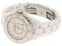 CHANEL　シャネル　J12　12Pダイヤモンド　H1628　セラミック　女性用クオーツ時計【473】