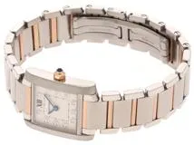 CARTIER　カルティエ　2017年ギャランティ　タンクフランセーズ SM　WE110004　 クォーツ　ピンクゴールド/ステンレススチール　【432】