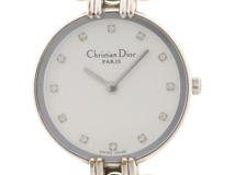 Dior　ディオール　時計　バギラ　D44-120　クォーツ　レディース　ステンレス　SS　12Pダイヤ　ホワイト　2148103803734【207】