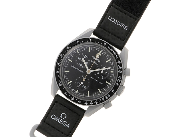 SWATCH スウォッチ ムーンスウォッチ MISSION TO THE MOONSHINE GOLD10月 SO33MI02-110 バイオセラミック/ナイロン クォーツ【472】SJ