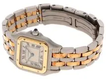 Cartier　カルティエ　パンテールSM　84083242　SS/YG　クォーツ　レディース時計【430】2148103804656