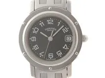 HERMES エルメス クリッパー CL4.210 グレー文字盤 ステンレス