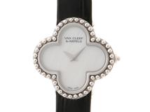 Van Cleef&Arpels　ヴァンクリーフ＆アーペル　アルハンブラ スモールモデルウォッチ　VCARD21600　ホワイトシェル文字盤　WG/クロコダイルレザー　クォーツ　レディース　M