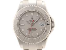 D番 ルーレット無し 2005年頃製造 ROLEX ロレックス　男女兼用 オートマチック ヨットマスター35 168622 シルバー文字盤 PT/SS【472】HK