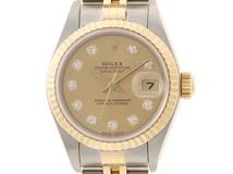 K番　ROLEX　ロレックス　デイトジャスト　79173G　10Pダイヤ　シャンパン　SS/YG　レディース　自動巻き2148103806032【432】