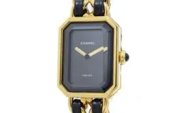 CHANEL シャネル プルミエールS H0001 GP/レザー クォーツ【460】2148103806339