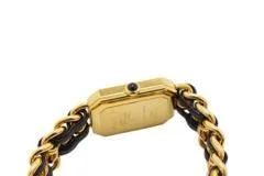 CHANEL シャネル プルミエールS H0001 GP/レザー クォーツ【460】2148103806339