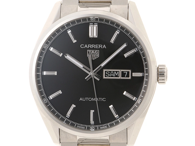 TAG　HEUER　タグホイヤー　カレラ　デイデイト　WBN2010.BA0640　ステンレススチール　自動巻き　メンズ　腕時計（2148103806353）【200】C