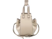 LOEWE ロエベ 2Wayバッグ ハンモック ドローストリングバッグ スモール レザー リネン ベージュ系 2148103806407【433】
