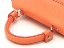 Salvatore Ferragamo サルヴァトーレ フェラガモ ソフィア ガンチーニ 2WAY ハンドバッグ ショルダーバッグ オレンジ レザー【473】