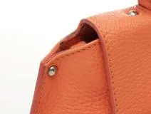 Salvatore Ferragamo サルヴァトーレ フェラガモ ソフィア ガンチーニ 2WAY ハンドバッグ ショルダーバッグ オレンジ レザー【473】