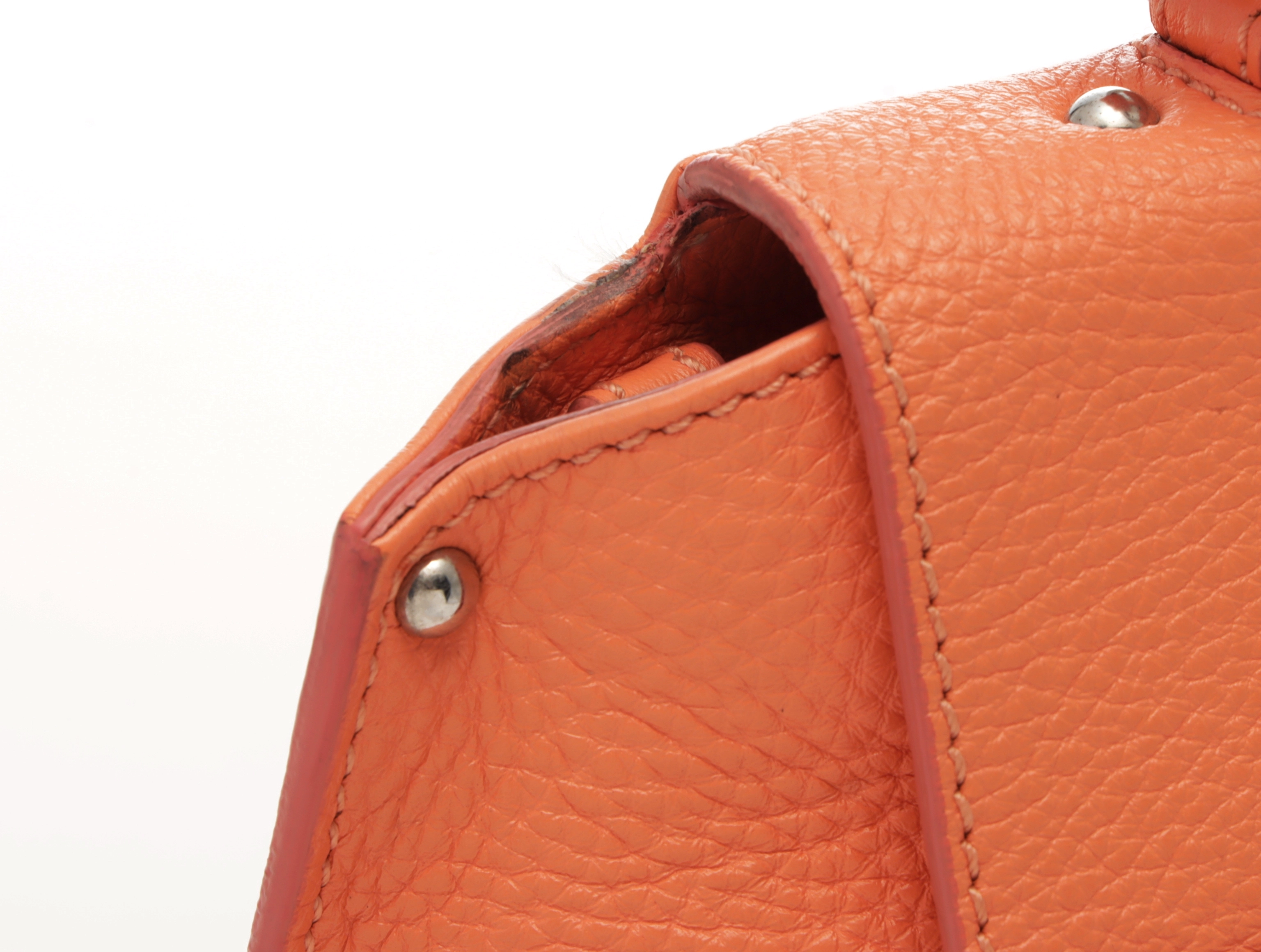 Salvatore Ferragamo サルヴァトーレ フェラガモ ソフィア ガンチーニ 2WAY ハンドバッグ ショルダーバッグ オレンジ レザー【473】