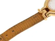 FENDI フェンディ  レディース時計 カメレオン チェンジベルト 640L シルバー文字盤 ゴールドプレート/革 クオーツ【472】UH