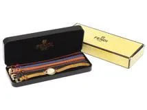 FENDI フェンディ  レディース時計 カメレオン チェンジベルト 640L シルバー文字盤 ゴールドプレート/革 クオーツ【472】UH