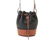 LOEWE　ロエベ　バルーンバッグスモール　ブラック/ブラウン　レザー【430】2148103807305