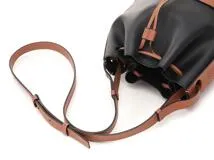 LOEWE　ロエベ　バルーンバッグスモール　ブラック/ブラウン　レザー【430】2148103807305