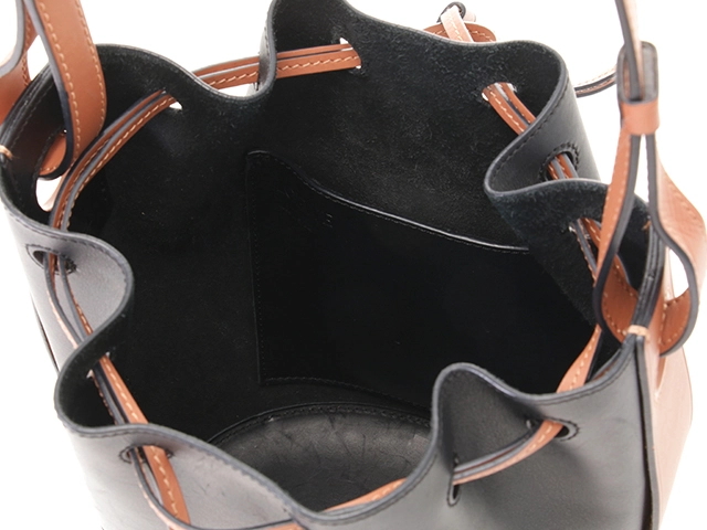 LOEWE ロエベ バルーンバッグスモール ブラック/ブラウン レザー【430】2148103807305