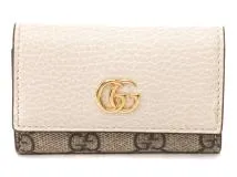 GUCCI グッチ ダブルG スプリーム 6連キーケース ベージュ PVC