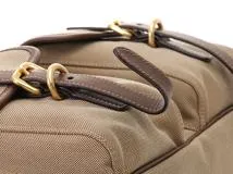 PRADA プラダ ロゴリュックサック キャンバス/レザー カーキ/ブラウン 1BZ006【472】YK