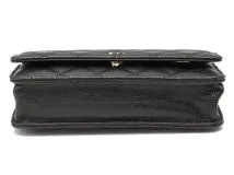 CHANEL　シャネル　マトラッセ　チェーンウォレット　ブラック　GP金具　キャビア【433】2148103810244