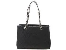 CHANEL シャネル マトラッセ GTSトートバッグ ブラック/SV CHANEL シャネル マトラッセ GTSトートバッグ ブラック/SV