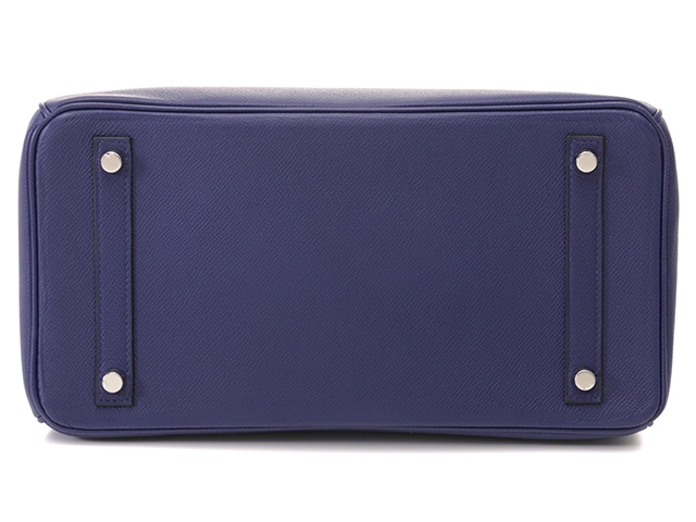 HERMES エルメス ハンドバッグ バーキン30 ブルーアンクル ヴォーエプソン シルバー金具 D刻印 2148103810596【430】