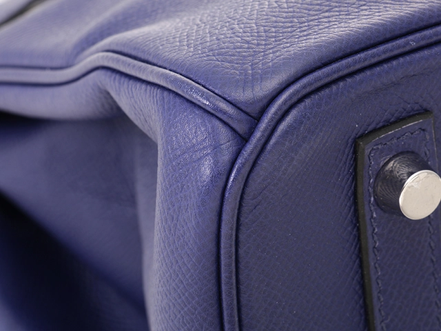 HERMES エルメス ハンドバッグ バーキン30 ブルーアンクル ヴォーエプソン シルバー金具 D刻印 2148103810596【430】