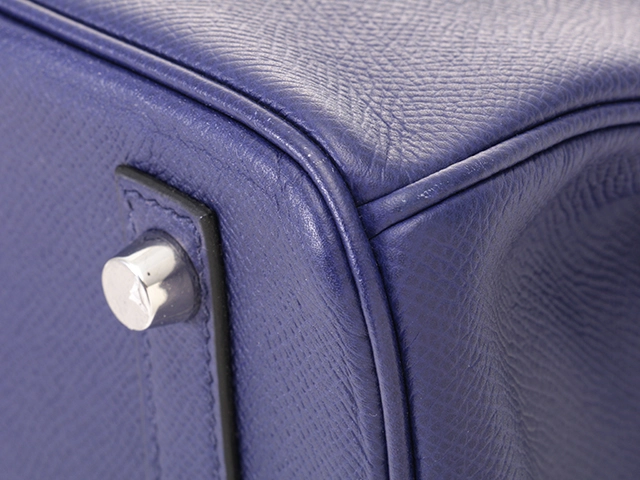 HERMES エルメス ハンドバッグ バーキン30 ブルーアンクル ヴォーエプソン シルバー金具 D刻印 2148103810596【430】