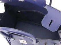 HERMES エルメス ハンドバッグ バーキン30 ブルーアンクル ヴォーエプソン シルバー金具 D刻印 2148103810596【430】