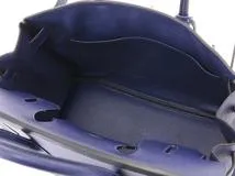 HERMES エルメス ハンドバッグ バーキン30 ブルーアンクル ヴォーエプソン シルバー金具 D刻印 2148103810596【430】